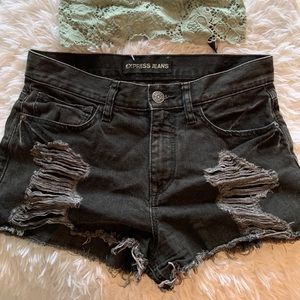 Express jean shorts, worn once!